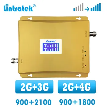 Lintratek 2g, 4g LTE 1800 DCS Korinio ryšio tinklo signalo stiprintuvas GSM 900 2g, 3G UMTS WCDMA kartotuvas 900 2100 Dual band mobiliųjų telefonų stiprintuvas