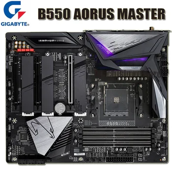 Lizdas AM4 Gigabyte B550 AORUS MEISTRAS Plokštė DDR4 128 GB PCI-E 4.0 HDMI suderinamus M. 2 Darbalaukio B550 Placa-Mãe AM4 Naujas ATX