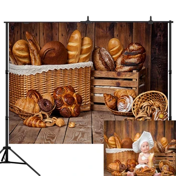 Lyavshi Fotografijos backdrops Duona medinių sienų, grindų Nuotrauka fone baby shower fone naujagimių gimtadienio foto rekvizitai