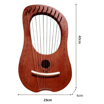 Lyra Arfa 10 String Arfa Nešiojamų Mažas Arfa su Patvariais Styginių Muzikos instrumentų Stabili Garso Kokybės Arfa