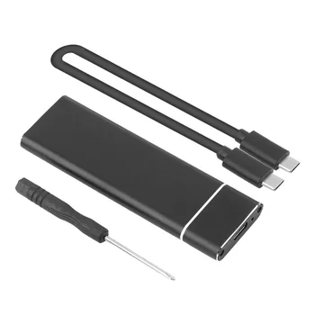 M. 2 Nešiojamų SSD Kietasis Diskas SSD Atvejais, C Tipo USB 3.1 M2 NGFF 2242/2260/2280 Kietąjį Diską HD Talpyklos Silver Black 