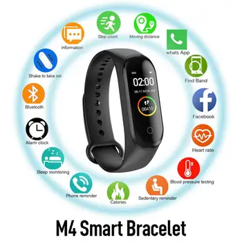 M4 Smart Žiūrėti Smart Juosta Fitness Tracker Smarthwatchs Apyrankę, Širdies Ritmas, Kraujo Spaudimas Smartband Stebėti Sveikatos Apyrankė