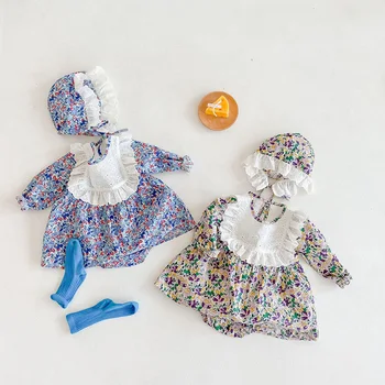 MILANCEL 2020 kūdikių, mergaičių drabužiai gėlių kūdikių bodyusuit korėjos naujagimiui drabužius autumnn kūdikių apranga su skrybėlę