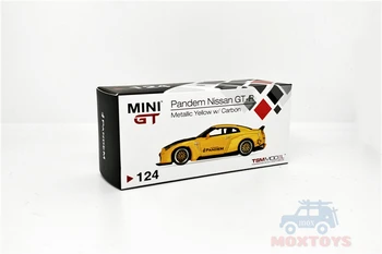 MINI GT 1:64 Nissan GT-R R35 Pandem Geltona Juoda Diecast Modelio Automobilių