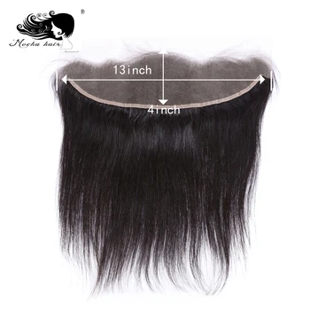 MOCHA Plaukų 10A Brazilijos Tiesiai Virgin Plaukai 3pcs su 1pcs Nėriniai Priekinio Uždarymo 13*4 Balinti Mazgas Žmogaus Plaukų