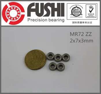 MR72ZZ Guolis ABEC-1 (50PCS) 2X7X3 mm, Miniatiūriniai MR72 ZZ Rutuliniai Guoliai WML2007 ZZX