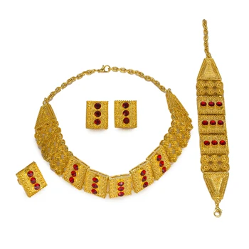 MUKUN Turkijos papuošalų Didelis Nigerijos Moterų Papuošalų Rinkiniai Dubajaus Aukso spalvos papuošalų rinkinys Nuotakos Vestuvių Afrikos Karoliukai, Priedai Dizainas