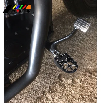 MX Sukasi Stiliaus Motociklas FootPegs atramos kojoms Pėdų Vinys Platus Riebalų pedalas, Skirtas Harley Dyna Fatboy Geležies 883 1200 D4 Davidson 93-17