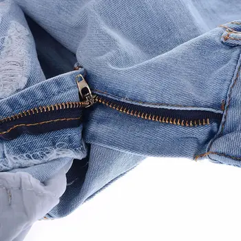Mados Moterų Sunaikinta Ripped Jeans Nelaimę Slim Kelnės Aukštu Juosmeniu Džinsai Džinsai Atsitiktinis Naujas Suplėšė Kelnes