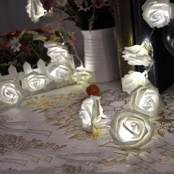 Mados Šventė Apšvietimo 20 x LED Naujovė Rožių Gėlių Fėja String Žibintai, Vestuvių Sodas Šalis Kalėdinė Dekoracija