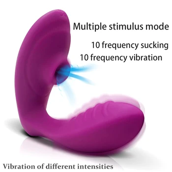 Makšties Čiulpti Vibratorius Moterims Dvigubos Vibracijos 10 Greičio Stimuliuoti G spot Makšties Klitorio Moterų Mastrubation Sekso Žaislai