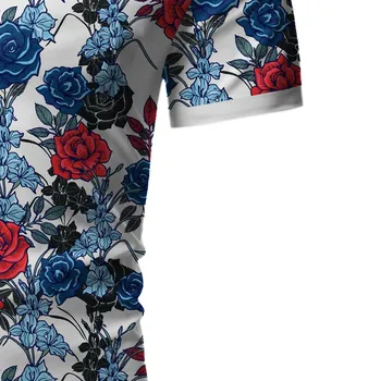 Margo Gėlių Havajų Marškinėliai Vyrams 2020 Prekės trumpomis Rankovėmis Slim Fit Mens Paplūdimys Marškinėliai Atsitiktinis Mygtuką Atostogų Drabužių 3XL