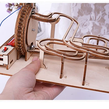 Marmuro Paleisti Pavarų Dėžė Surinkimas modelių Kūrimo Rinkinių, Medinės 3D Dėliones 