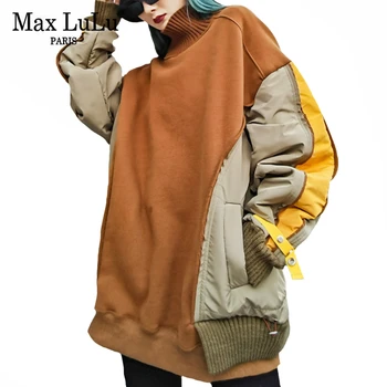 Max LuLu Naujų 2020 M. Korėjos Mados Ponios Laisvi Drabužiai, Moteriški Laisvalaikio Šiltas Hoodies Golfo Derlius Žiemos Palaidinės Plius Dydis