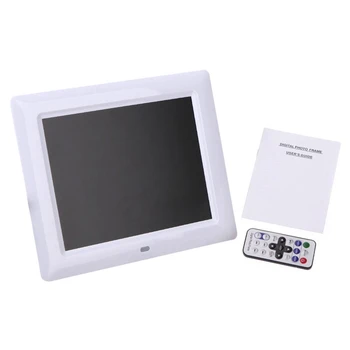Mažmeninės 7 colių HD TFT-LCD Skaitmeninis Foto Rėmelis su MP3, MP4 skaidrių peržiūrą, Laikrodis Nuotolinio Darbalaukio Movie Player