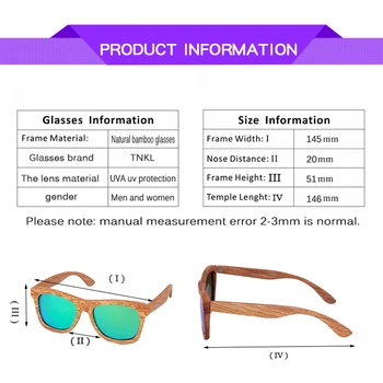 Medienos prabanga Poliarizuoti akiniai nuo saulės moterims vyrai Derliaus saulės akiniai Paplūdimio spalvoti akiniai Anti-UV Vairavimo Mediniai Atveju