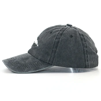 Medvilnės plauti tėtis skrybėlę siuvinėjimo ryklys beisbolo kepurė vyrams, moterims, lenktas atsitiktinis sporto kepurės aukštos kokybės