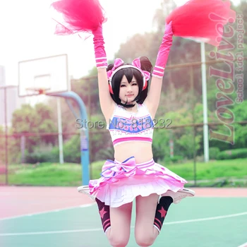 Meilė Gyvena Mokyklos Idol Projekto Yazawa Nico Cheerleader Tee Suknelė Vienodą Aprangą, Cosplay Kostiumai
