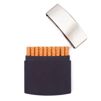 Metalo Cigarečių Atveju-Ultra plonas 10 pakelių Cigarečių Dėžutė Vandeniui ir Slėgiui atspariu Nešiojamų Cigarečių Vyrų Priedai