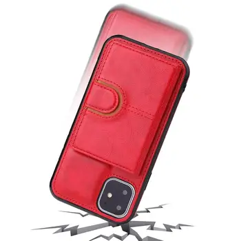 Metalo Magnetinių Kortelių Atveju iPhone 12 Mi Ni 11 Pro XS Max XR X 8 7 6 6S Plus SE Klasikinis Odos Apsaugos nuo Kritimo Atveju Padengti