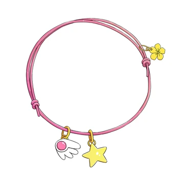 Mielas Anime Kortelės Gūstītājs SAKURA Sailor Moon Usagi Tsukino Apyrankę, Žiedą, Cosplay Girly širdies Vyšnių žiedai, apyrankės Kalėdos Dovanas