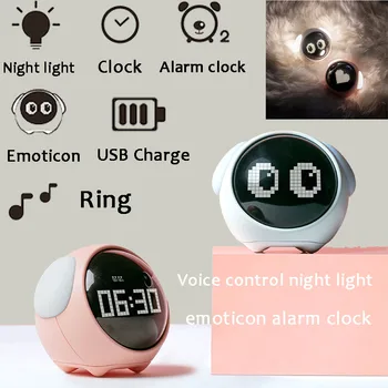 Mielas Daugiafunkcis Elektroninis Skaitmeninis Laikrodis Led Pabusti Naktį Šviesos Stalo Lempa Laikrodis Vaikas Dovana Miegamojo Puošmena