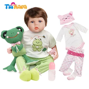 Mielas Mielas Reborn Baby Doll su Drabužių Rinkinys Trumpų Plaukų Animacinių filmų Bebe Lėlės Mergaitėms, Berniukams, Žaislai Vaikams vaikystės draugas, Kalėdų Dovanos