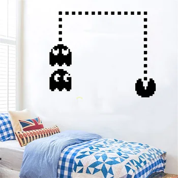 Mielas Pacman Žaidimas Sienų Lipdukai Kūdikio Kambariai Žaidimo Kambario Sienos Meno, Lipdukas Freskomis Vinilo Meno, Lipdukas Vandeniui ph489