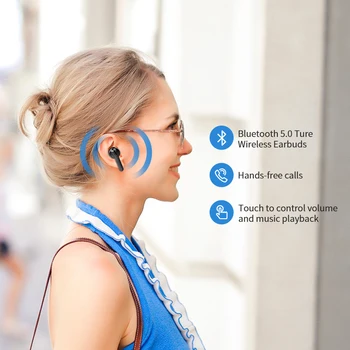 Mifa Tiesa, Wireles Stereo Ausinės Bluetooth 5.0 Sporto Ausinės su mikrofonas laisvų rankų skambučių apmokestinimo Dėžutę