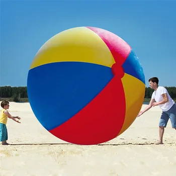 Milžiniškas Pripučiamas Paplūdimio Kamuolys Spalvinga Tinklinis Suaugusių Vaikų Lauko Kamuolys Šeimos Sodo Vejos Beach Party Žaislas 80cm/150cm/200cm