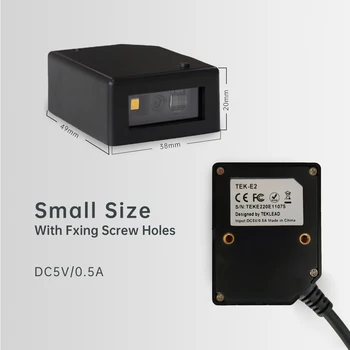Mini 1D 2D CCD CMOS brūkšninių kodų skaitytuvas su USB, COM RS233 sąsaja implantas automatas kioskai savitarnos terminalas