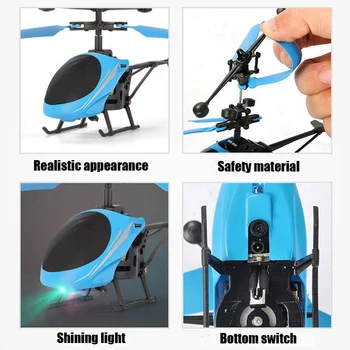 Mini Nuotolinio Valdymo Drone Sraigtasparniai Pakabos Indukcijos Orlaivių LED Lemputė USB Mokestis Dron Berniukas Dovanų Žaislas Vaikams