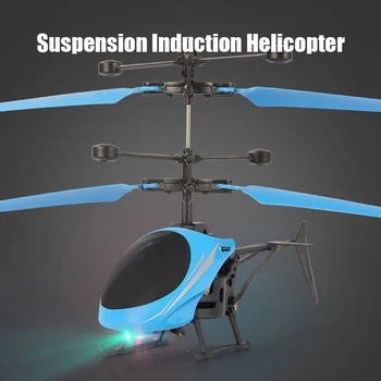 Mini Nuotolinio Valdymo Drone Sraigtasparniai Pakabos Indukcijos Orlaivių LED Lemputė USB Mokestis Dron Berniukas Dovanų Žaislas Vaikams