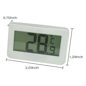 Mini Virtuvė LCD Šaldytuvo Termometras Šaldytuvo Šaldiklis su Reguliuojama Stovi Magnetas Skaitmeninis Termometras