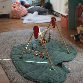 Minkštas Sutirštės Kambario Dekoro Žaidimas Antklodė Grindų Šliaužti Miegamasis Animacinių Filmų Nuskaitymo Kilimų Kūdikių Žaisti Kilimėlis Kūdikiams Lapų Forma