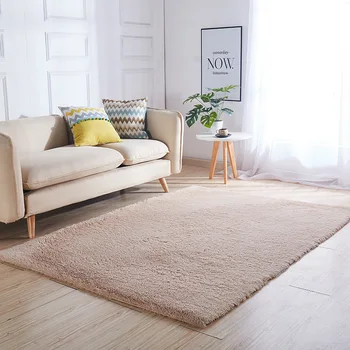 Minkštas Šilko kilimų vientisos Spalvos antklodė Šiuolaikinės Plotas Kilimas Miegamojo grindų kilimėlis Šiaurės šilko kilimų gyvenamasis kambarys su sofa-lova, kavos staliukas kilimėlis