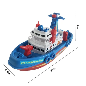 Modeliavimo Elektrinis Modelis Fireboat su Muzika, Šviesos Juokinga Purškiamas Vanduo, Elektra, Valtis Modelis Žaislai, Vonios Žaislai Vaikams