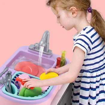 Modeliuojant virtuvės žaidimas žaislai Vaikams, Plastikinių Indų, Žaislų Apsimesti Žaisti Virtuvės Žaislų Rinkinys, Indaplovė, Kriauklė Ankstyvojo Lavinimo Žaislas