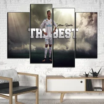 Modulinė Nuotraukos Sienos Menas Drobė HD Spausdina Plakatus 5 vnt Cristiano Ronaldo Tapybos Futbolo Žaidėjas Paveikslų Namų dekoro