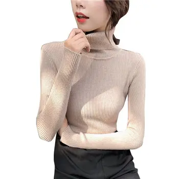 Moterims Megztiniai 2020 M. Rudens Žiemos Viršūnes Korėjos Slim Moterų Megztinis Megztas Megztinis Megztinis Minkštas Šiltas Traukti Femme