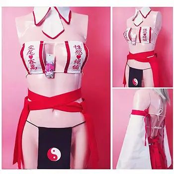 Moteriški Japonijos Ragana Cosplay Apatinis Trikotažas Anime Išgalvotas Vienodas Seksualus Strappy Bikini Underwear Nustatyti Nelaisvėje Apatinis Trikotažas Egzotinių Dancewear
