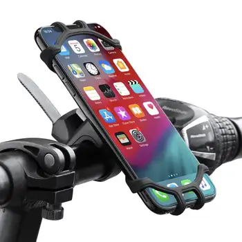 Motociklas Dviratis Stovi GPS Laikiklis 4.0-6.3 colių Mobilųjį Telefoną, Aukštos Kokybės Silikono Dviračių Telefono Laikiklis iPhone Universalus