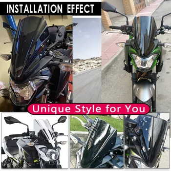 Motociklo Priekinio stiklo priekinio, galinio Stiklo Viser Antveidžiai Kawasaki Z650 2017 2018 2019 Vėjo Ekranas Reflektoriai Z 650 17 18 19 Priedai