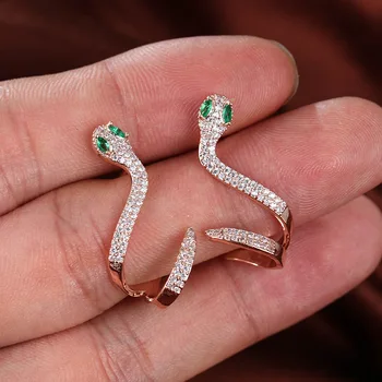 Ms CIBO Europa ir Jungtinės amerikos valstijos parduoda mažos gyvatės formos naujas vientisas ausies kaulai įrašą temperamentas banga ms apdaila cirkonis ausies cl