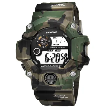 Multi-Functi Laikrodžiai Vandeniui Žiūrėti Berniukų, Mergaičių LED Skaitmeninio Sporto Laikrodžiai Silikono Signalo Data Kvarco Watch18Feb05