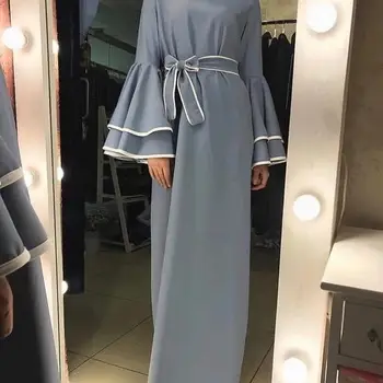 Musulmonų Islimic Varpas Rankovėmis 2019 Mados Turkijos, Artimųjų Rytų Dubajus Suknelė Abayas Moterų Suknelė Ilgomis Rankovėmis