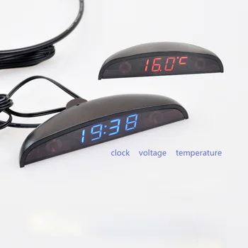 Mėlynas vienos temperatūros naujas DS3231IC LED Automobilių Automobilių Elektroniniai Laikrodžiai Laikrodžiai Termometras Voltmeter Šviesos Skaitmeninis Laikrodis