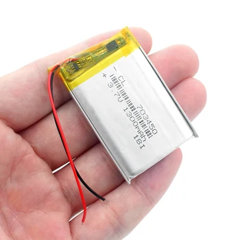 NAUJI Li-Po 703450 Baterija 3,7 V Ličio Polimerų Baterija 1300mAh Su PCB DVD Smart Home Produktai, Saulės Lempa