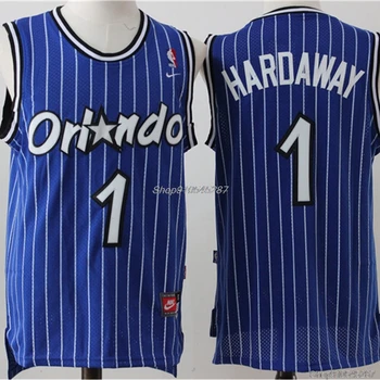 NBA Orlando Magic #1 Anfernee Hardaway Vyrų Krepšinio Jersey Retro Swingman Jersey Akių vyriški Megztiniai