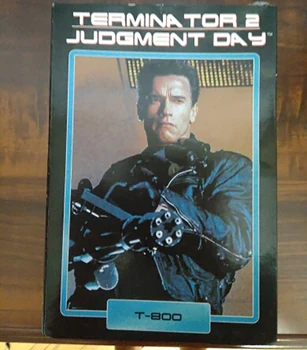 NECA Terminatorius 2 Teismo Dieną T-800 Arnoldas Schwarzeneggeris PVC Veiksmų Skaičius, Modelis Žaislas Kalėdų Dovana